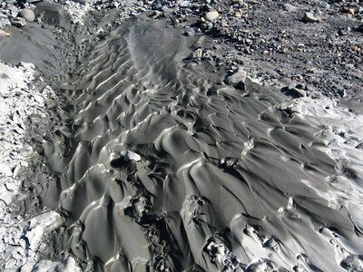 Mud flow patterns in Alaska