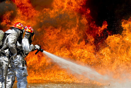 Firefighters training photo