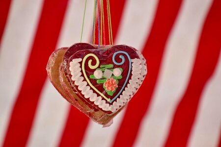 Handmade hanging hearts