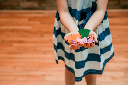 Young Hands With Confetti photo