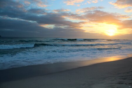 Sunset beach sea