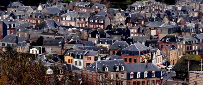 Etretat City Roofs France Houses Roofing photo
