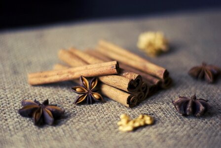 Anise nuts spices photo