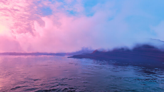 Nightly ocean. natural backgrounds