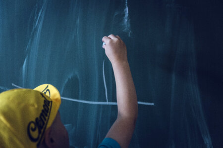 Boy School Blackboard photo