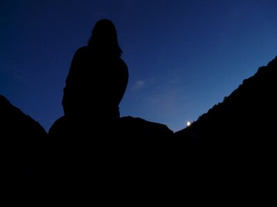 Woman girl abendstimmung