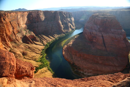 Arizona Horseshoe Bend meander of Colorado River in Glen Canyon photo