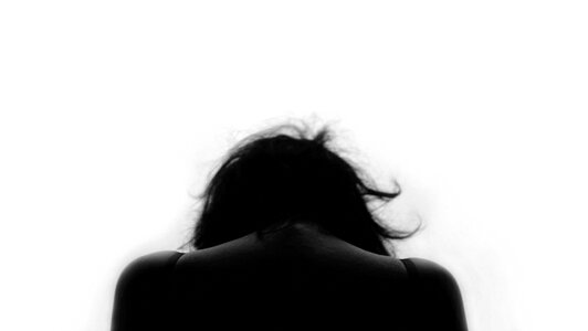 Sad Woman - Black and White photo