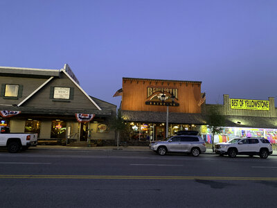 Night Time Downtown in West Yellowstone photo