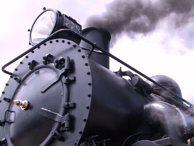 Steam locomotive train historically photo