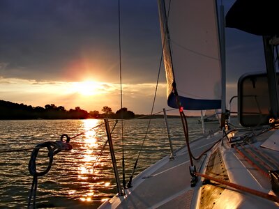 Vacation yacht sailing photo