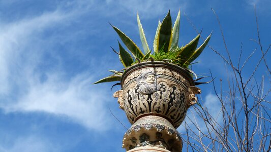 Ceramic colorful plant rack photo