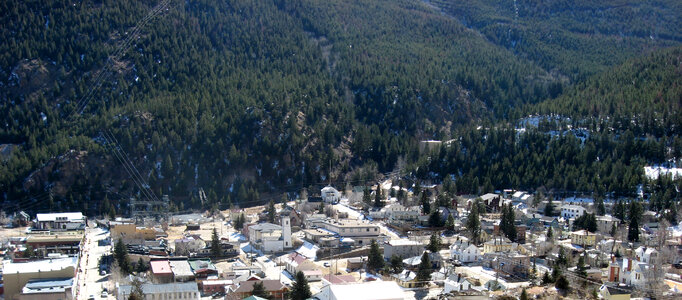 Georgetown as seen from Interstate 70 in Colorado photo