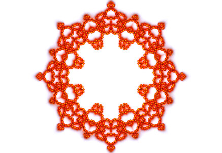 Orange Beaded Star