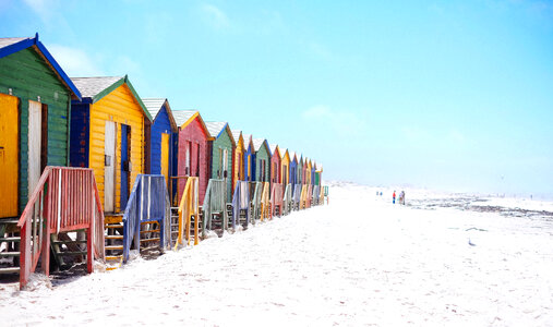 Houses on the Beach in Cape Town South Africa photo