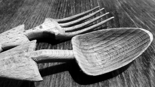 Fork wood wooden spoon