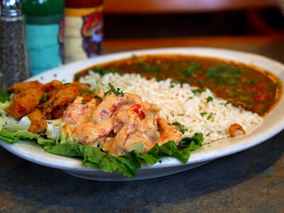 Crawfish dinner food