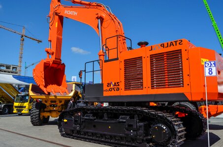 Caterpillar construction worker excavator photo