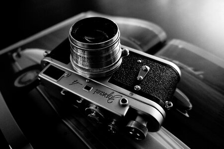 Black and white black camera gray camera