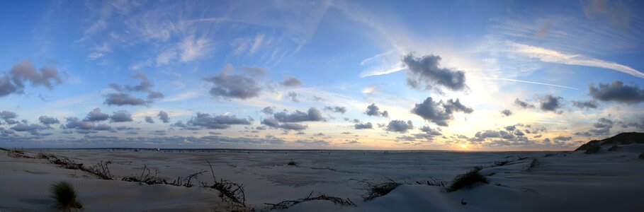 Beach evening wadden sea photo