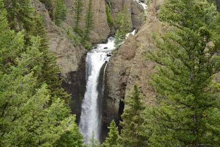 Towers waterfall in Yellowstone National Park photo