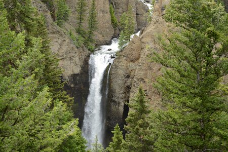 Towers waterfall in Yellowstone National Park