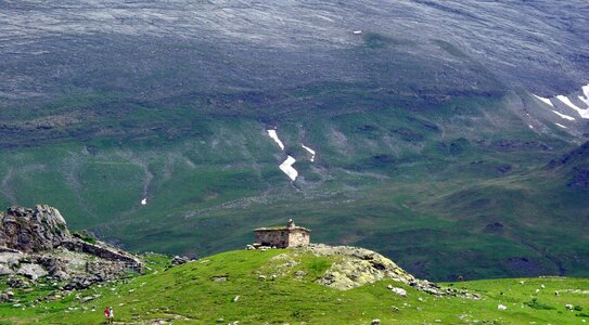 House high in the Pyrenees Mountains photo