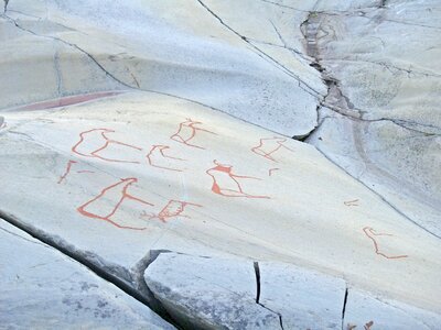 Painting rock surface