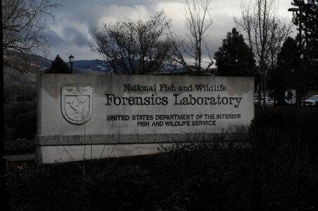 Sign for Ashland Forensics Lab