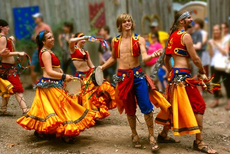 Young costume group photo