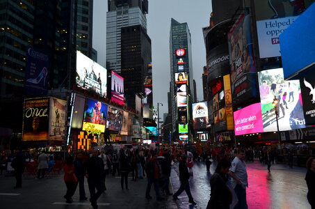 Times Square twilight in Manhattan, New York City