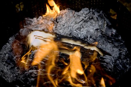 Flame smoke burn photo