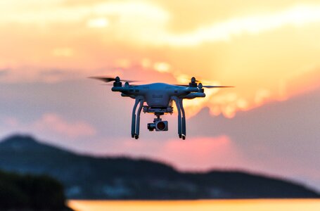 Drone landscape flying photo