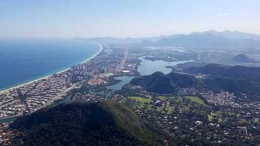 Aerial bay panorama photo