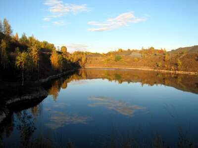 Water reflection autumn mood photo