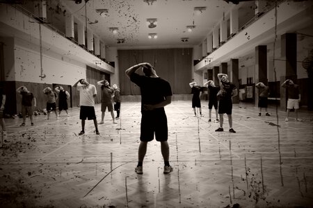 Men team training