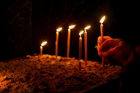 Candles prayer church