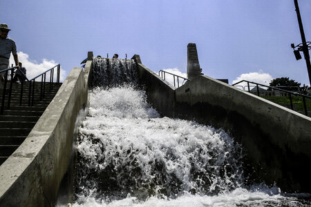 Riverscape hydraulic jump in Dayton, Ohio photo
