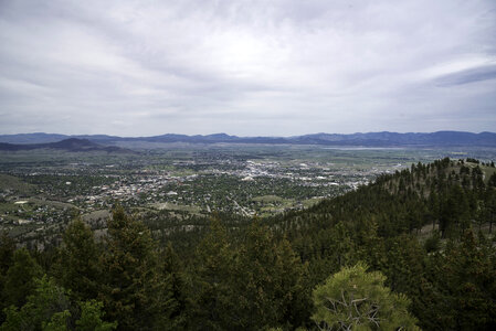 Far off Helena from Mount Ascension under grey skies in Helena photo