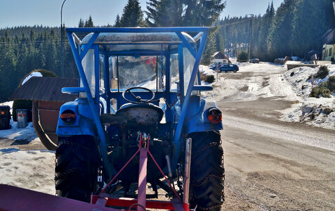 Large Blue Tractor photo