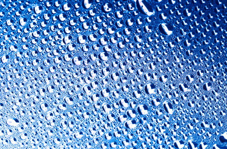Blue water drops texture