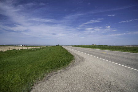 Road near the Montana Border in Alberta