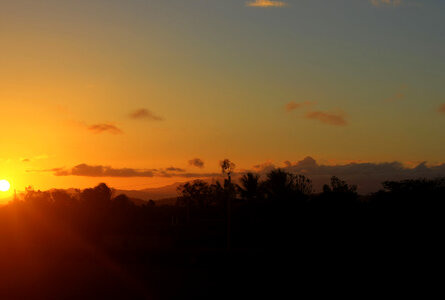 Sunset over Pignon, Haiti photo