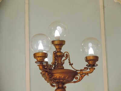 Brass lamp chandelier
