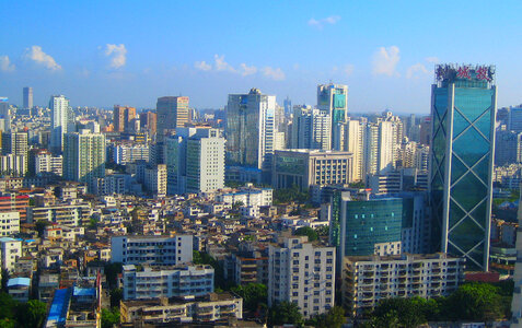 Cityscape of Haikou from south Bin Hai Road