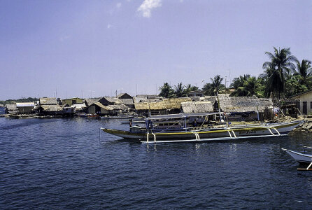 Boats at the Dock at Palawan, Philippines photo