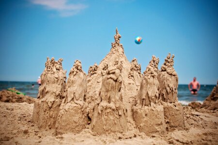 Sand Castle on Beach photo