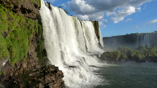 Side View of Iguazu Falls, Brazil photo