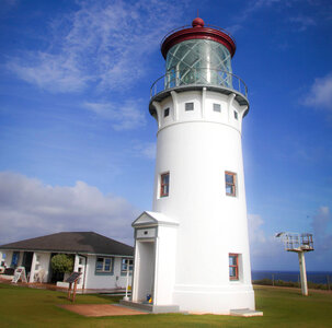 Lighthouse and contact station at Kilauea Point Refuge