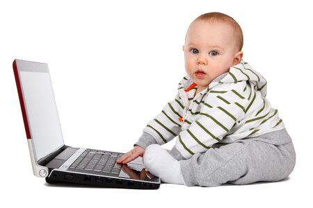 Childhood computer concept